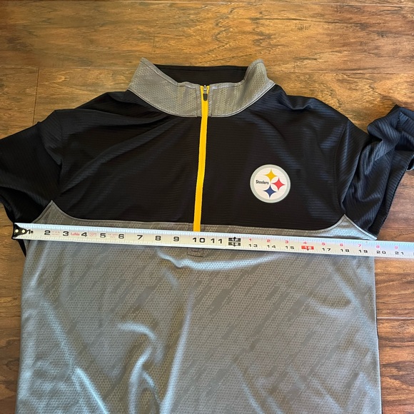Pittsburgh Steelers NFL Team Apparel TX3 Cool Quarter Zip Long Sleeve Tee - Picture 6 of 8